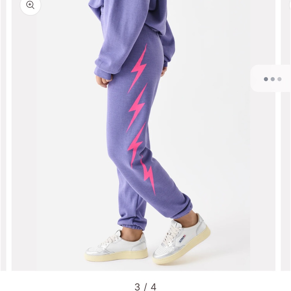 Aviator Nation Purple and Pink Jogger Sweatpants